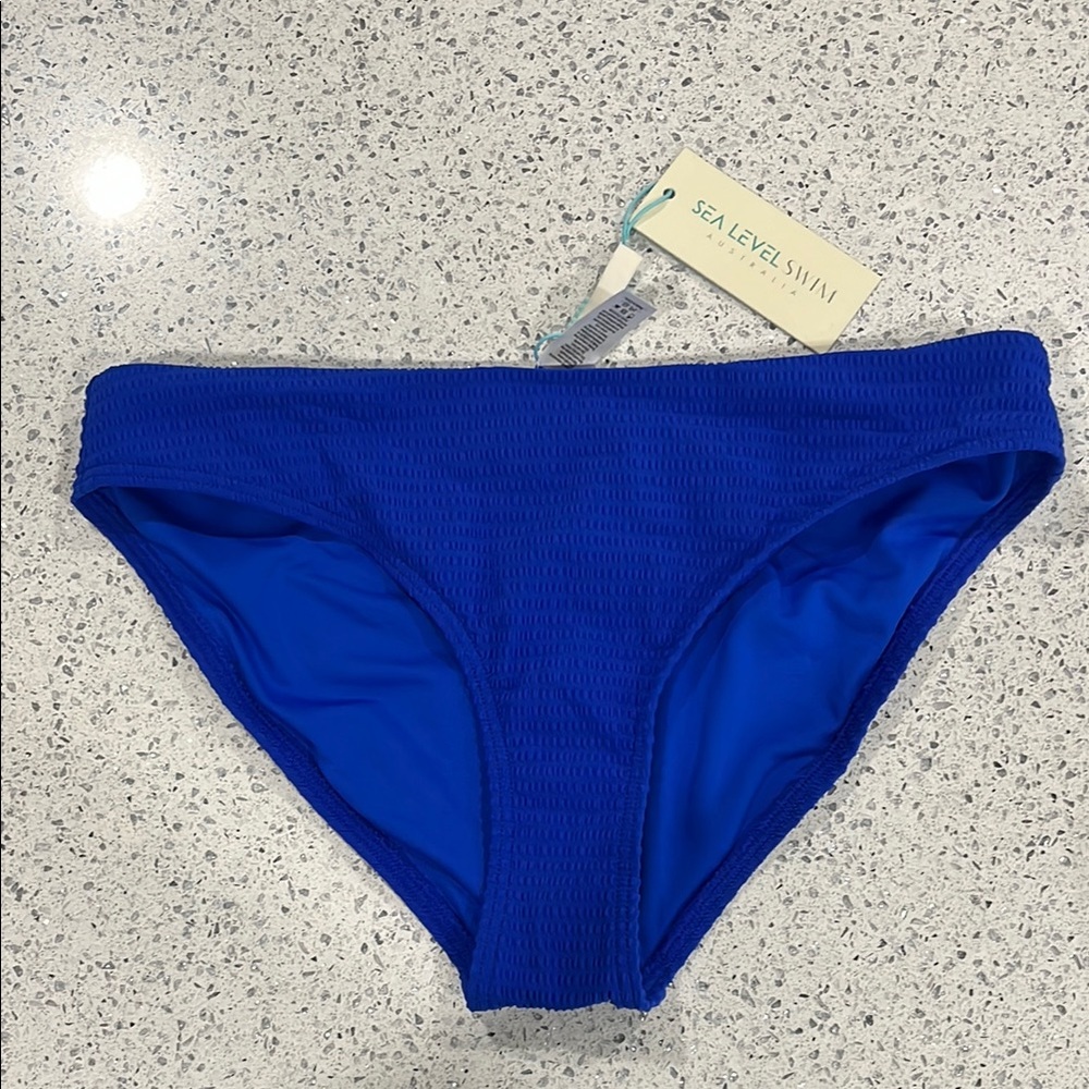 NWT Sea Level Swim Royal Blue Bikini Bottom